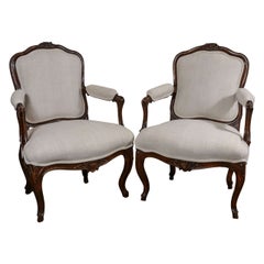 Pair of 18th Century Louis XVI Walnut Chairs