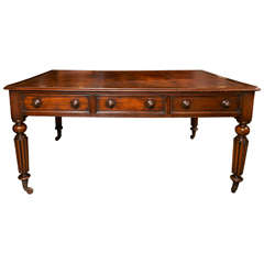 Early Victorian Double Sided Library or Writing Table