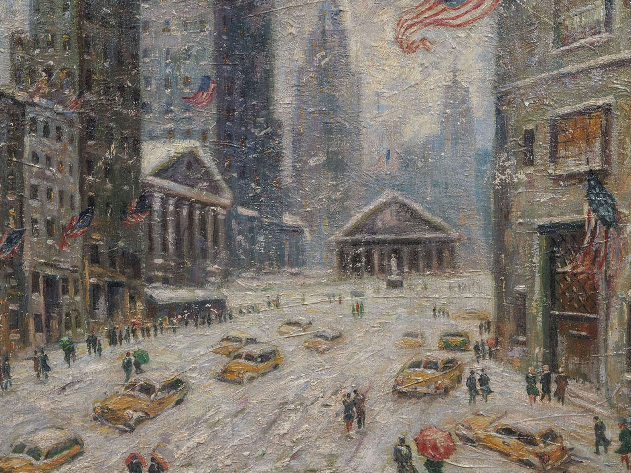 American “Winter on Wall Street” by Guy Carleton Wiggins