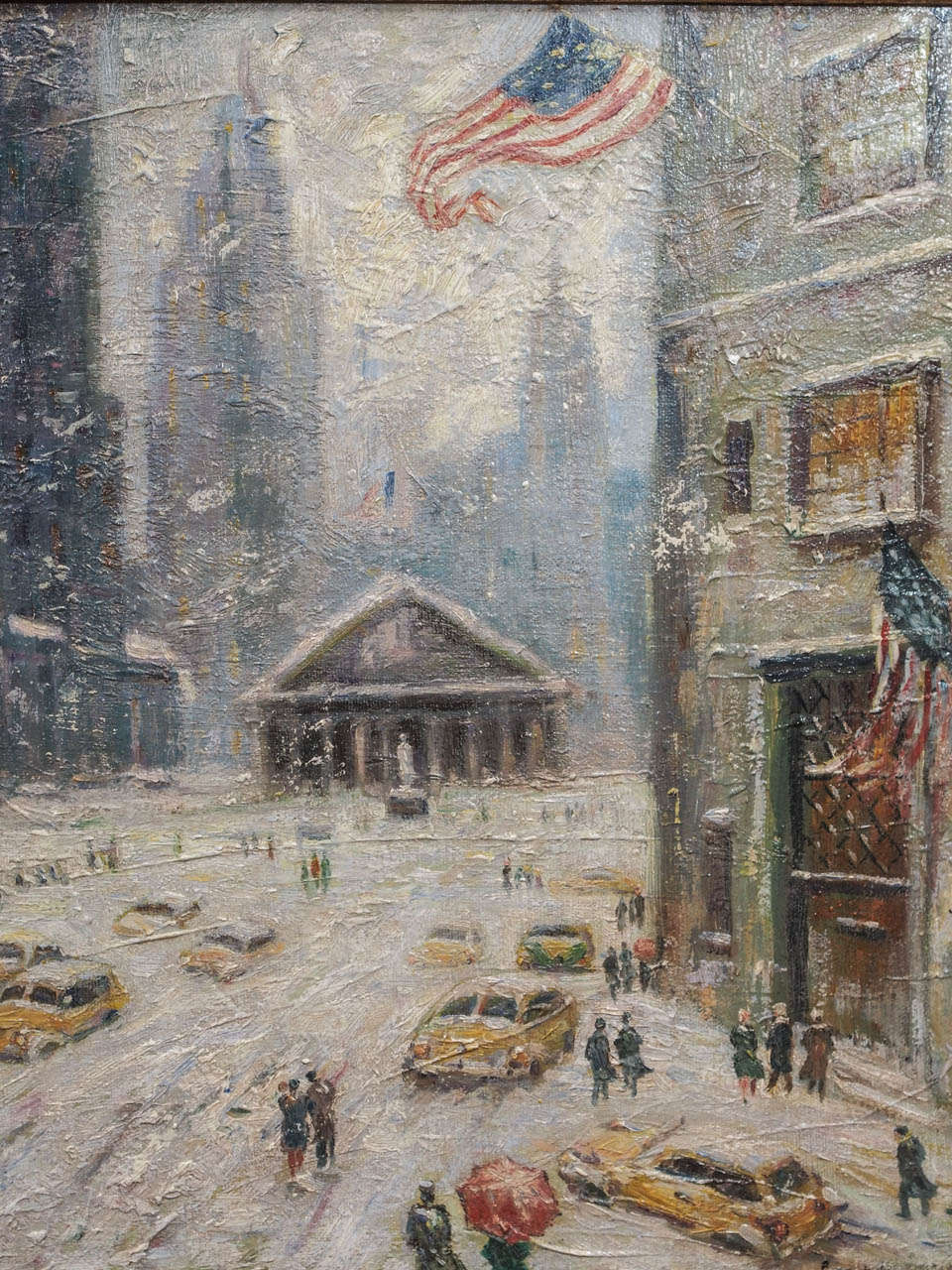 “Winter on Wall Street” by Guy Carleton Wiggins In Excellent Condition In New Orleans, LA