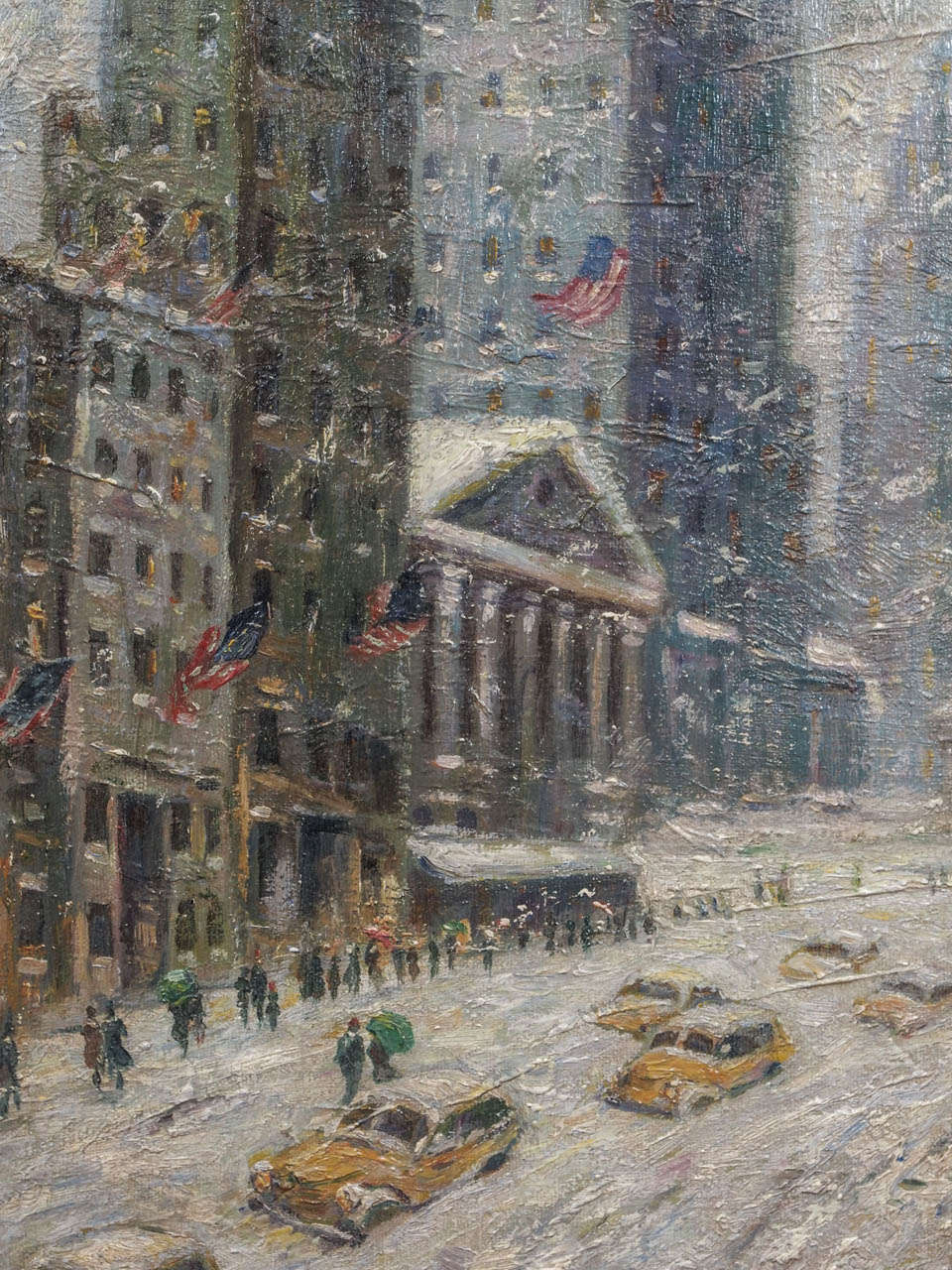 20th Century “Winter on Wall Street” by Guy Carleton Wiggins