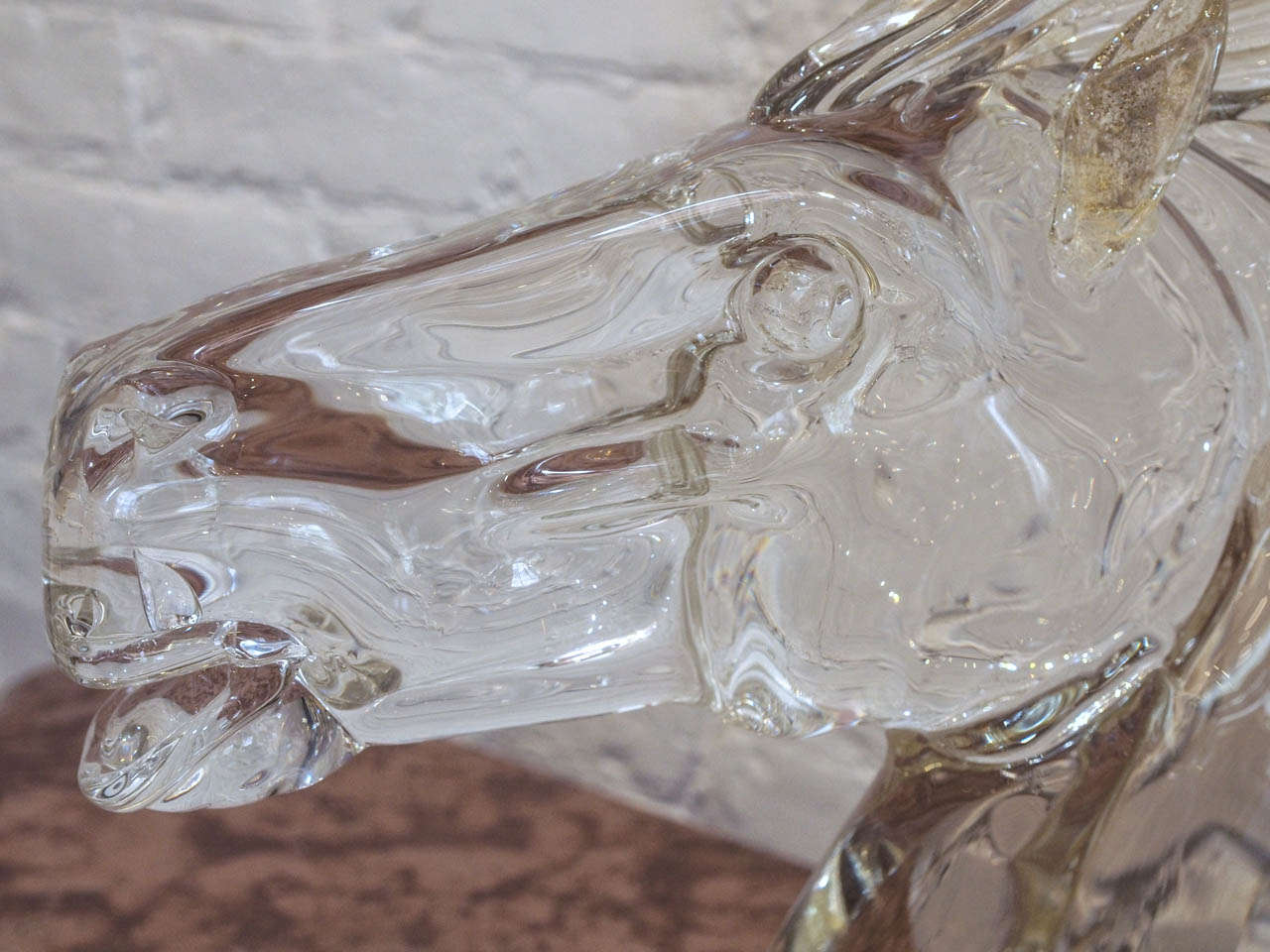 Contemporary Pair of Horse Heads by Venetian Glassmaster Zanetti For Sale