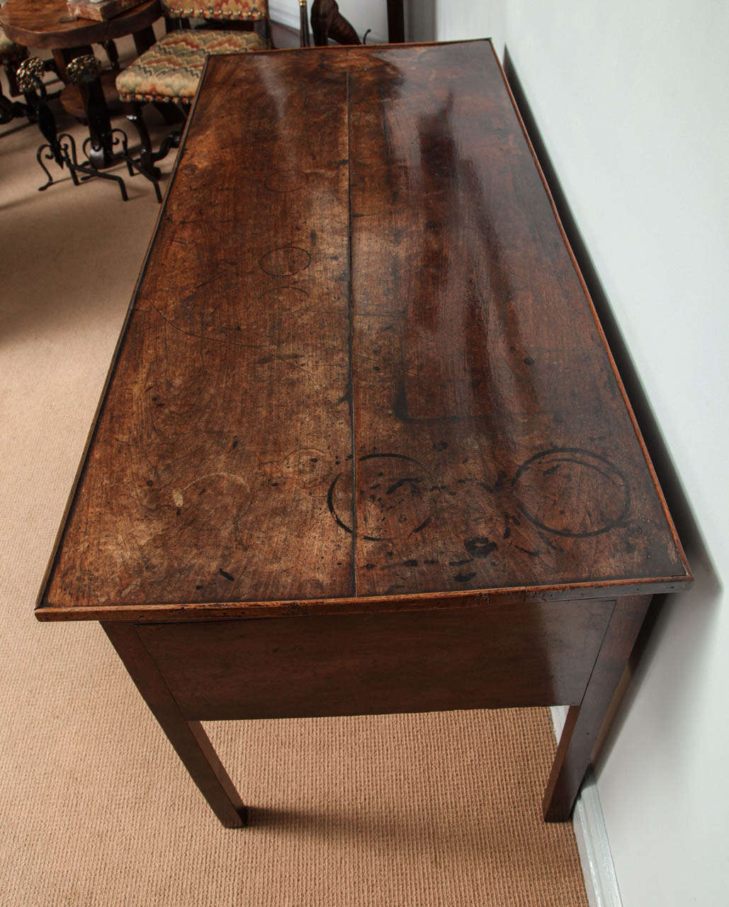 Exceptional 18th Century English Walnut Hall Table 1