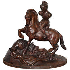 "St. George Slaying the Dragon" Copper Mold/Sculpture