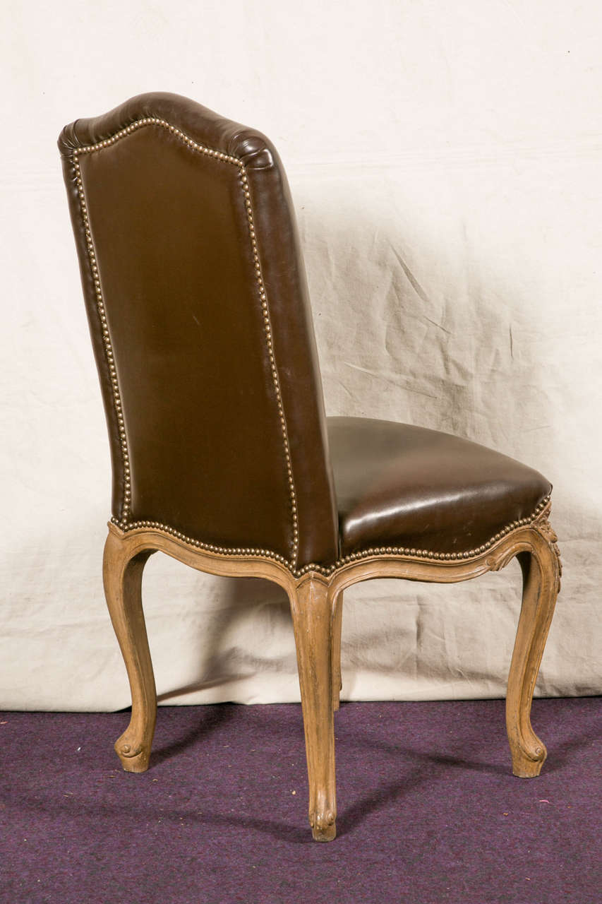 Six Large Dining Chairs in the Style of Louis XV For Sale 2