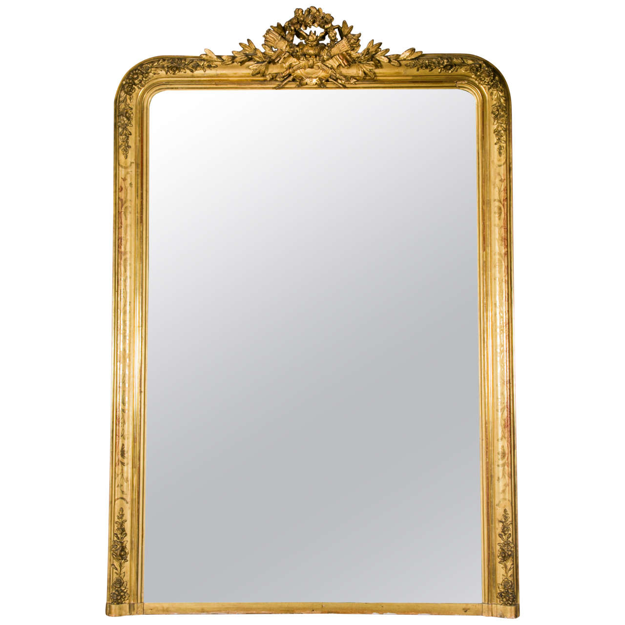 19th Century Very Large Giltwood Mirror, Louis Philippe Period For Sale