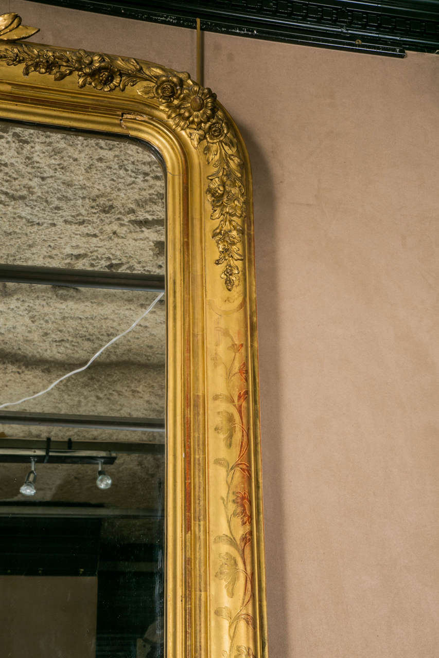 19th Century Very Large Giltwood Mirror, Louis Philippe Period For Sale 2