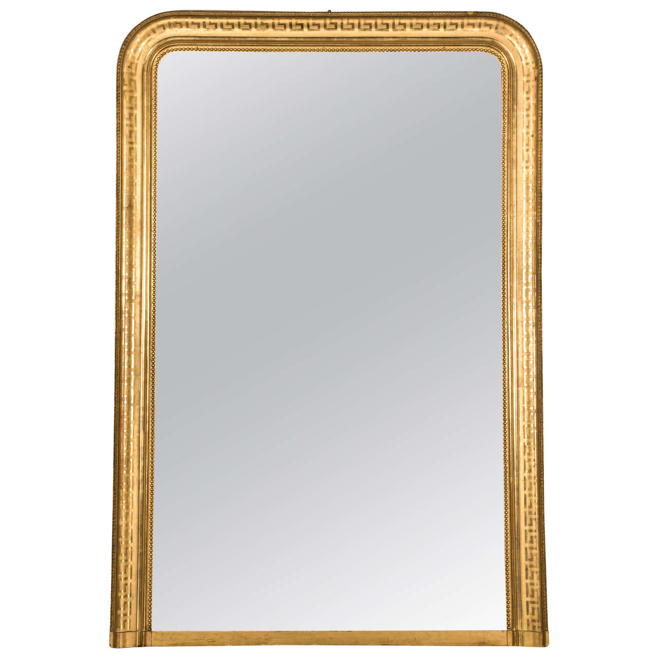 Large Mirror with a Giltwood Frame, 19th Century For Sale