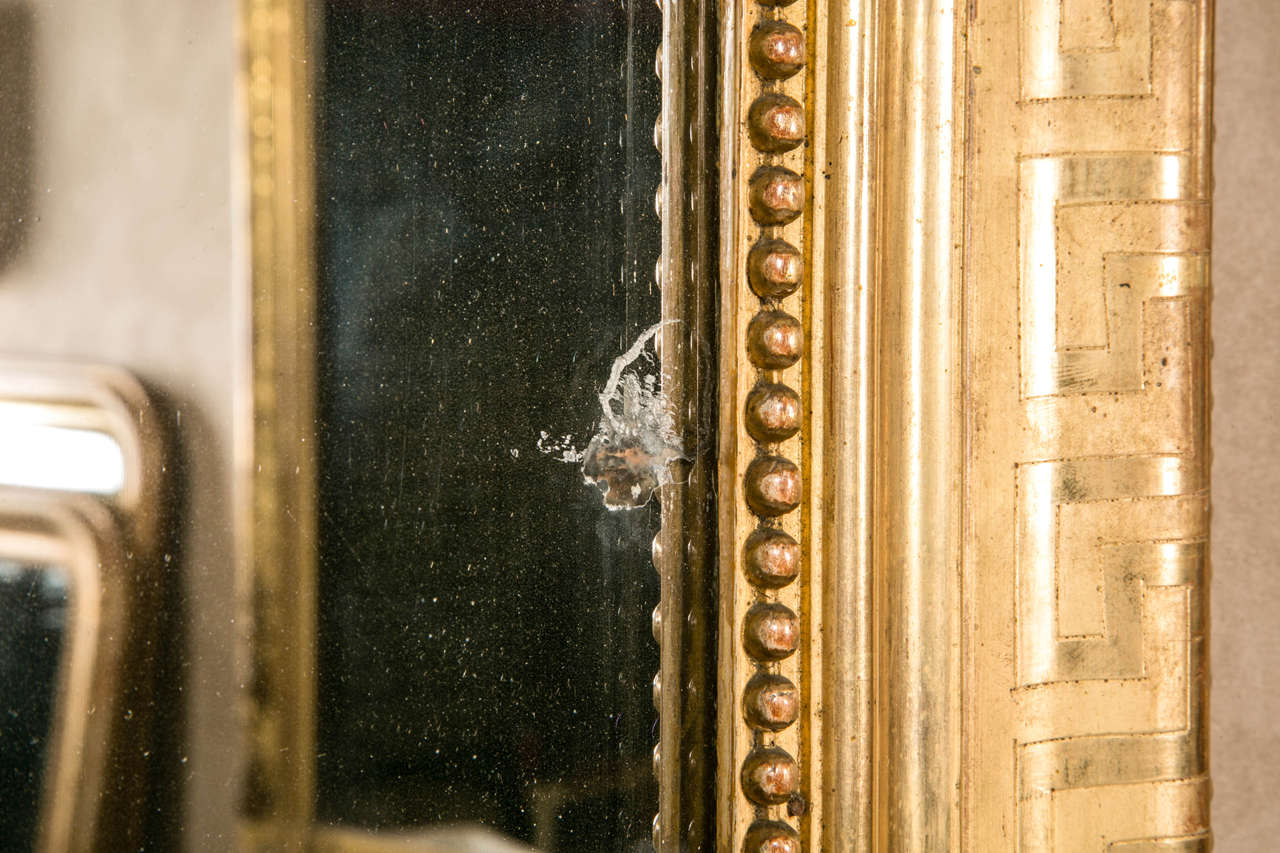 Mid-19th Century Large Mirror with a Giltwood Frame, 19th Century For Sale