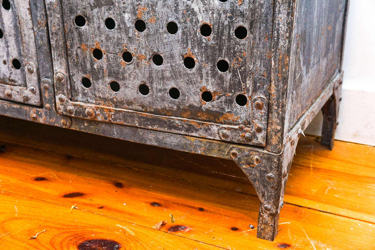 20th Century Three-Door Industrial French School Locker