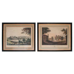 Pair of Engravings of Scottish Villages Published by Smith and Elder, London Antique Pair of Engravings of Scottish Villages Published by Smith and Elder, London