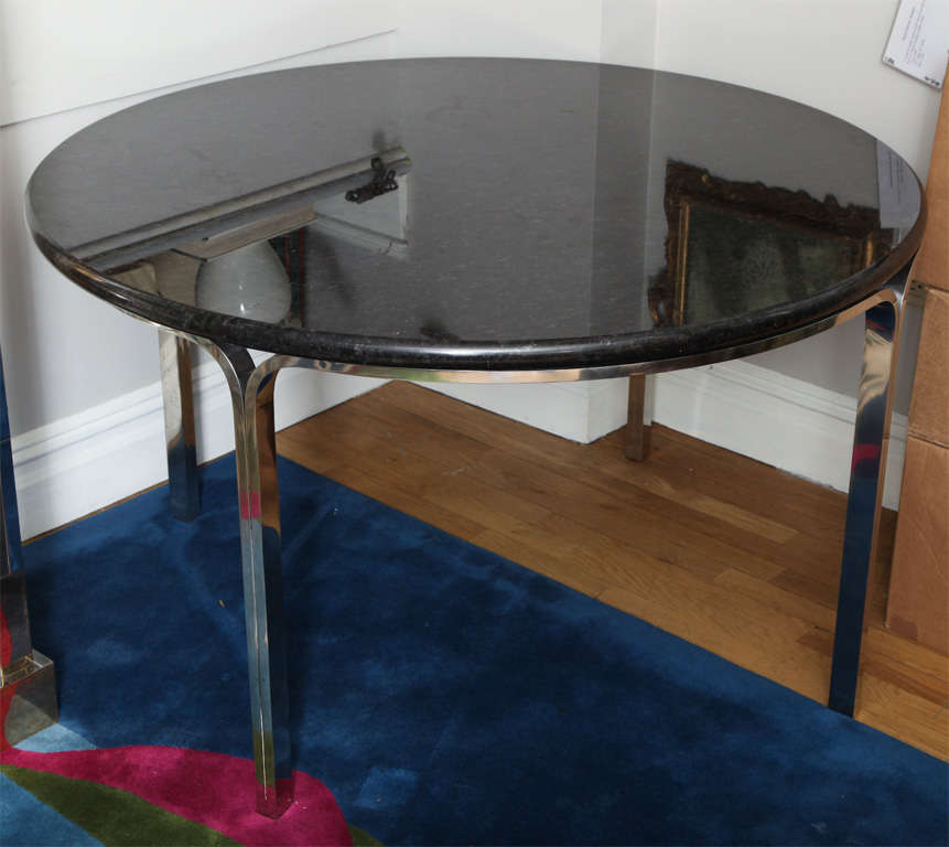 A Round Contemporary Design Granite Table