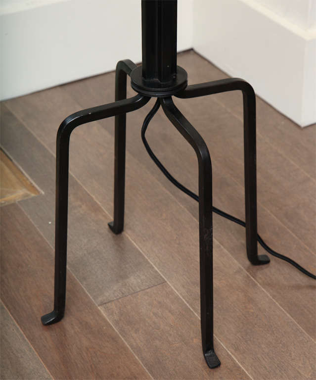 American Iron Candelabra Floor Lamp by Tommi Parzinger, c. 1950 For Sale