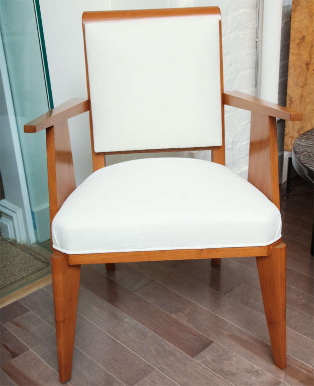 Pair of Petite Fruitwood Armchairs, French c. 1930 For Sale 5