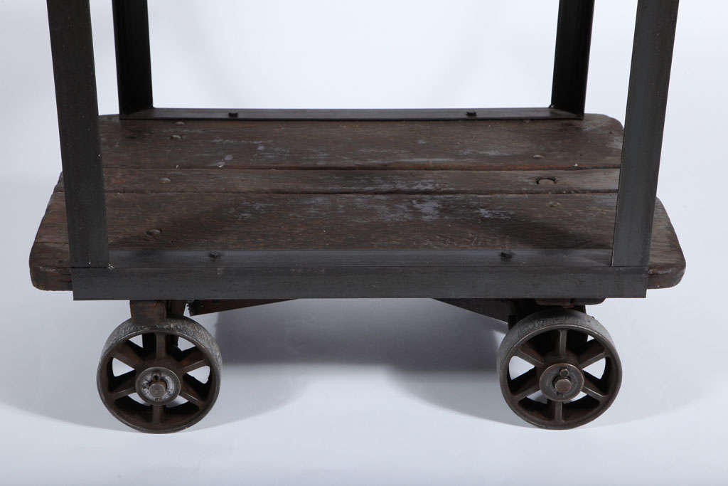 Iron Industrial Rolling Shelf Cart