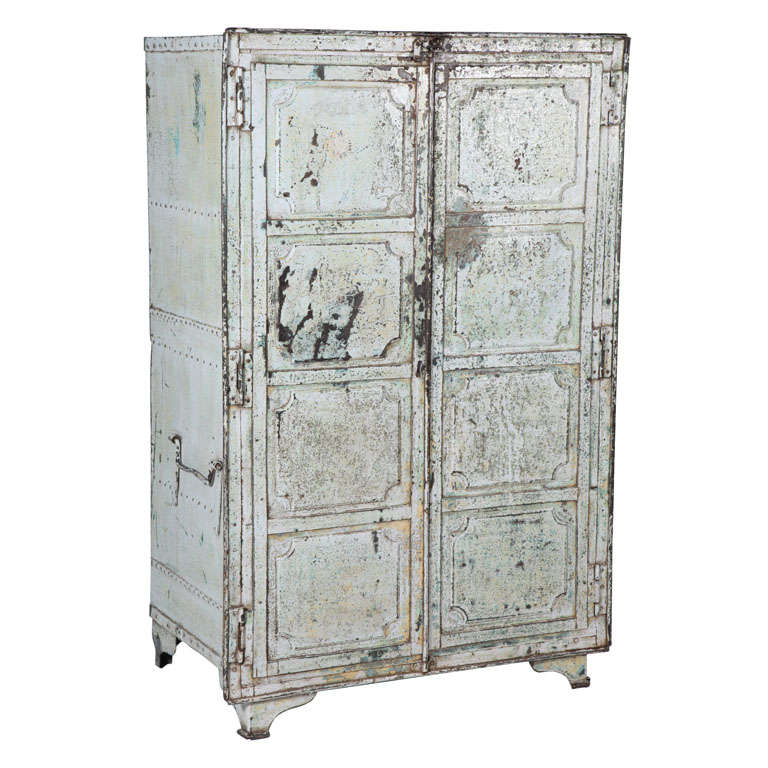 Metal Two-Door Cabinet For Sale
