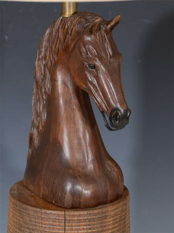 horse head lamps vintage