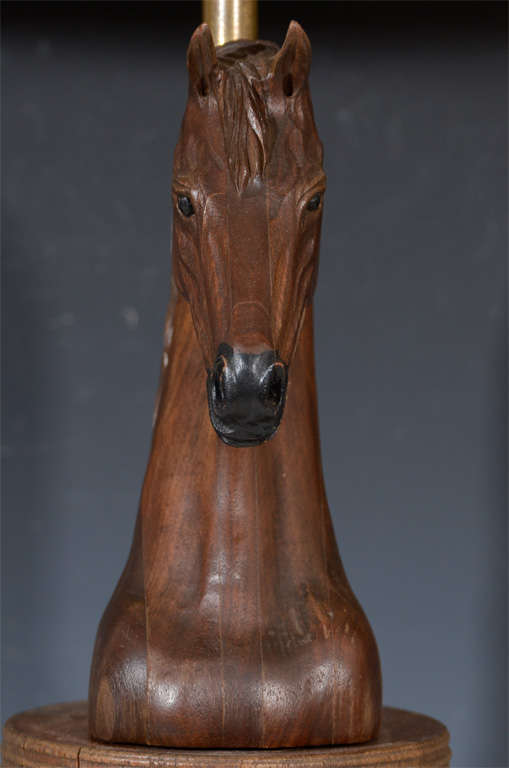 vintage horse head lamp