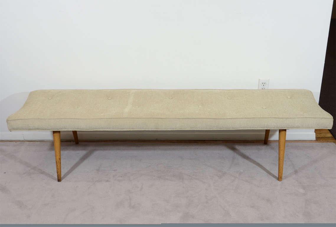 Long Mid Century Bench With Tufted Cushion Attr To Widdicomb At - Long Mid Century Bench With Tufted Cushion Attr To Widdicomb long mid century bench with tufted cushion attr to widdicomb at - long mid century bench with tufted cushion attr to widdicomb
