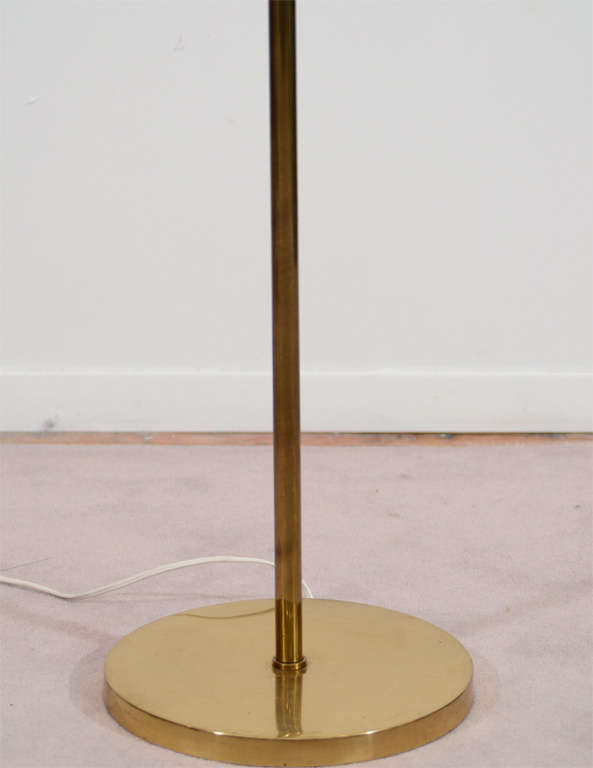 brass mid century floor lamp