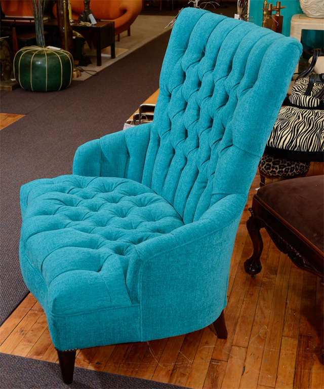 turquoise chair and a half