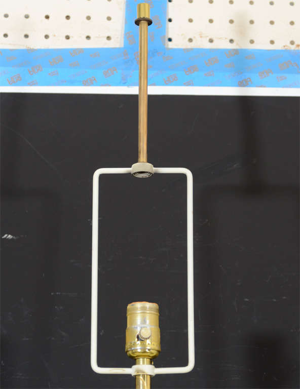 20th Century  Stunning Pair of Modernist Brass Sculptural Abstract Lamps For Sale