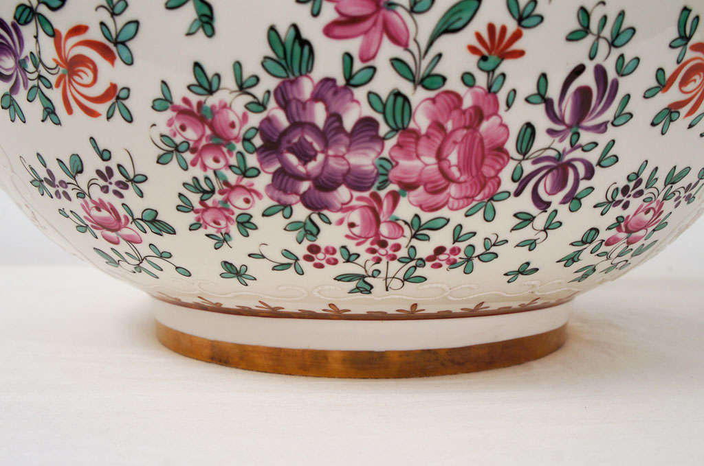 Large Porcelain Center Bowl by Samson, circa 1900, France 1