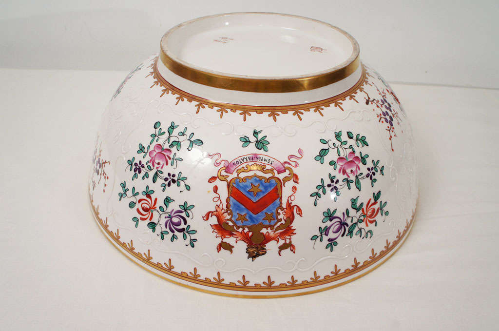Large Porcelain Center Bowl by Samson, circa 1900, France 2