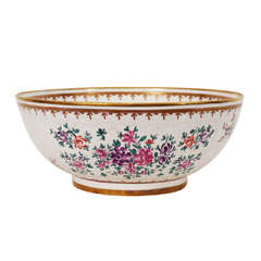 Antique Large Porcelain Center Bowl by Samson, circa 1900, France