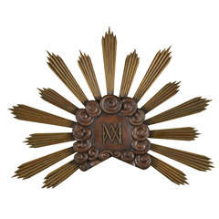 Belgian Carved Wood Sunburst