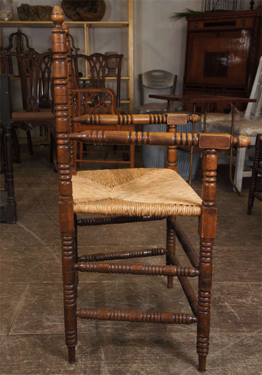 19th Century Set of 6 English Turned Leg Chairs