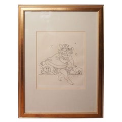 Antique Andre Derain Etching signed in pencil