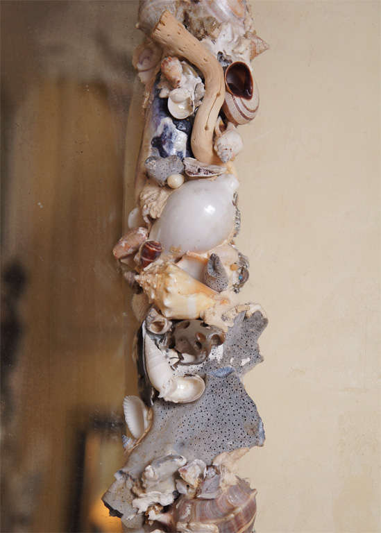 vintage shell mirror