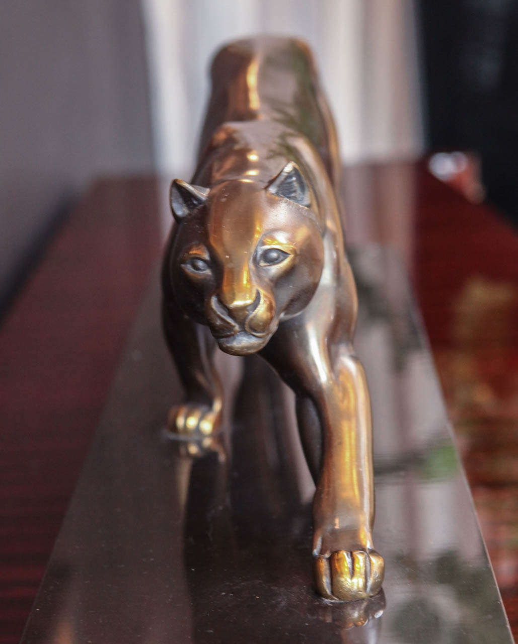 Panther on the Hunt Sculpture in Bronze 1