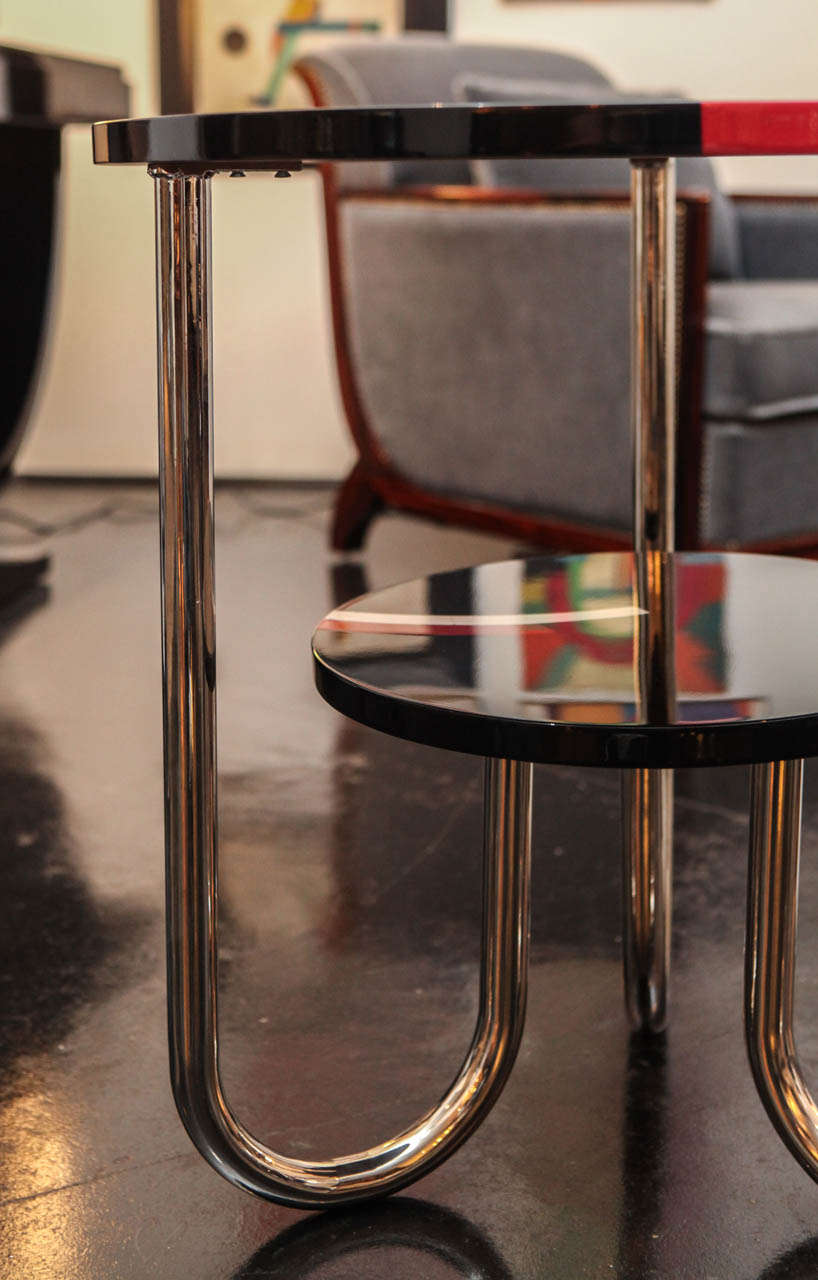 Bauhaus / Deco Side Table in Lacquer 1