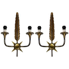 1960s Feather Sconces