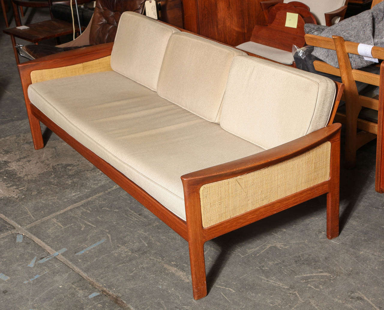 Mid-Century Modern Illum Wikkelso Sofa by Komfort