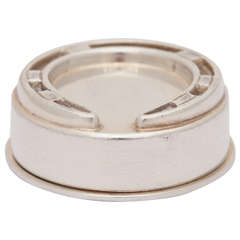 Hermes Sterling Silver Horseshoe Pill Box