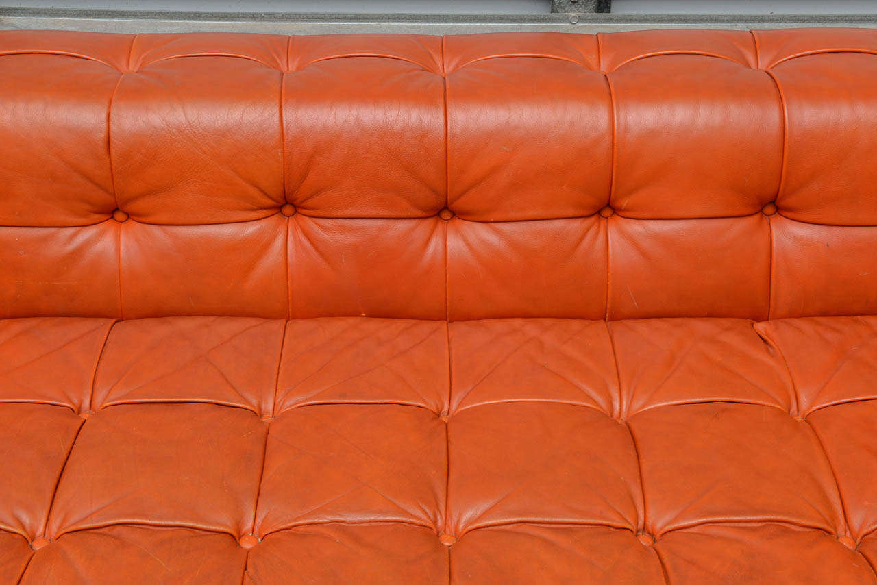 Leather Edward Wormley Party Sofa model #5407