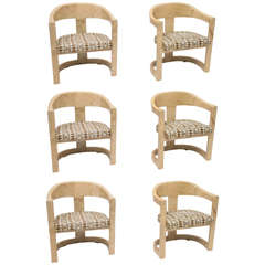 Karl Springer Goatskin Onassis Chairs