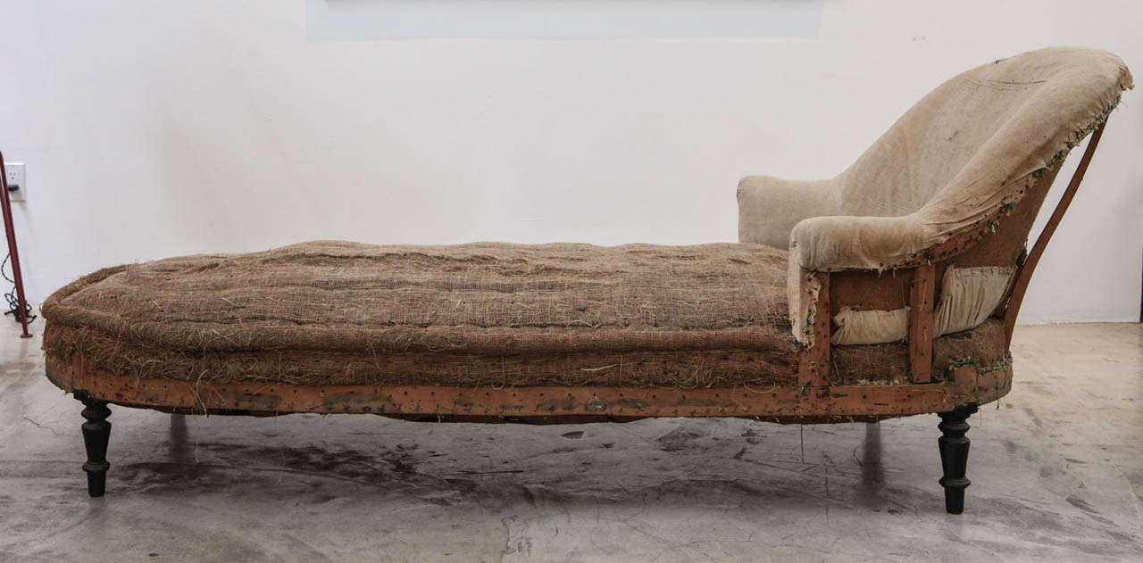 18th Century and Earlier Large French Chaise, Late 18th Century