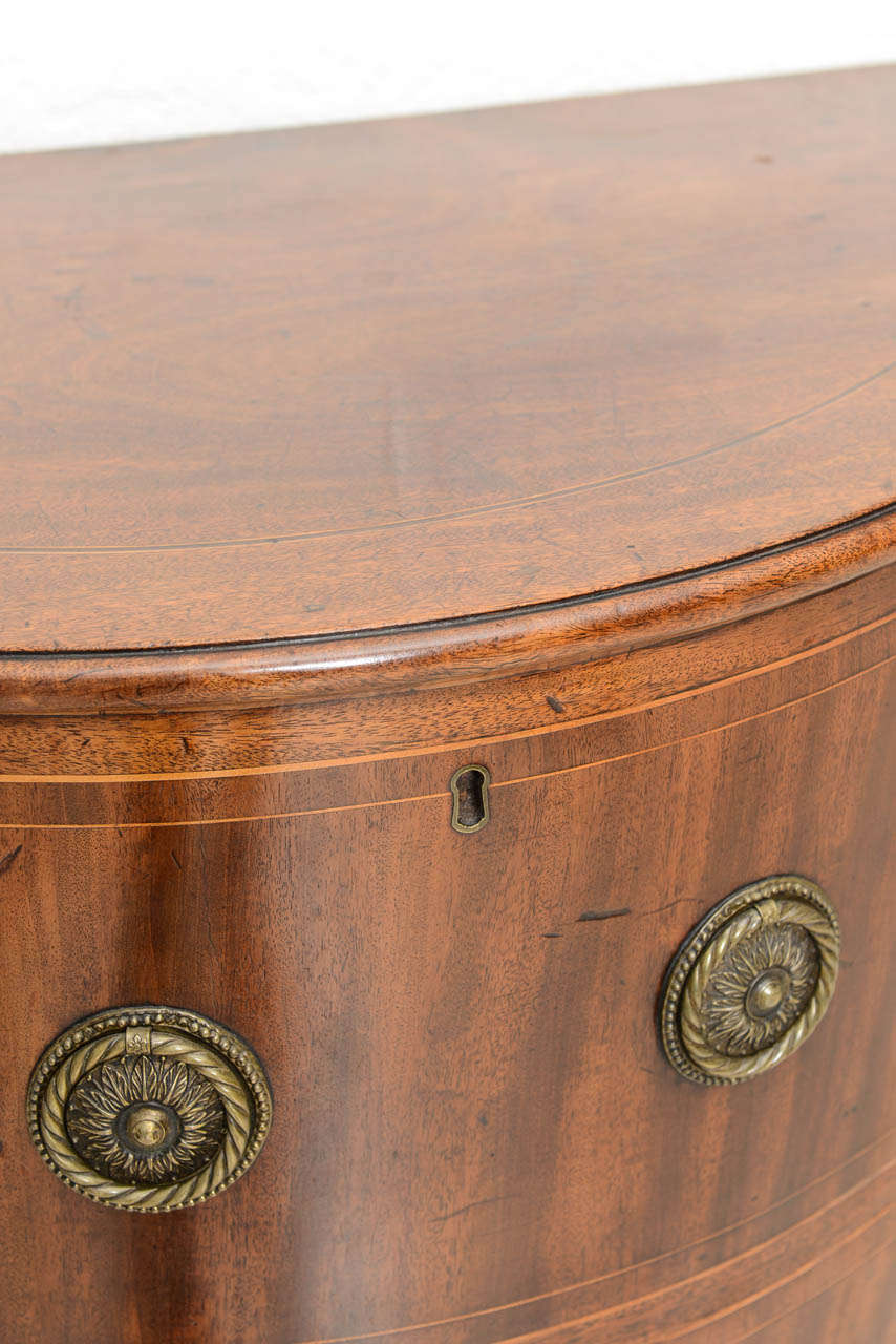 English George III Demilune Commode, 18th Century For Sale 5