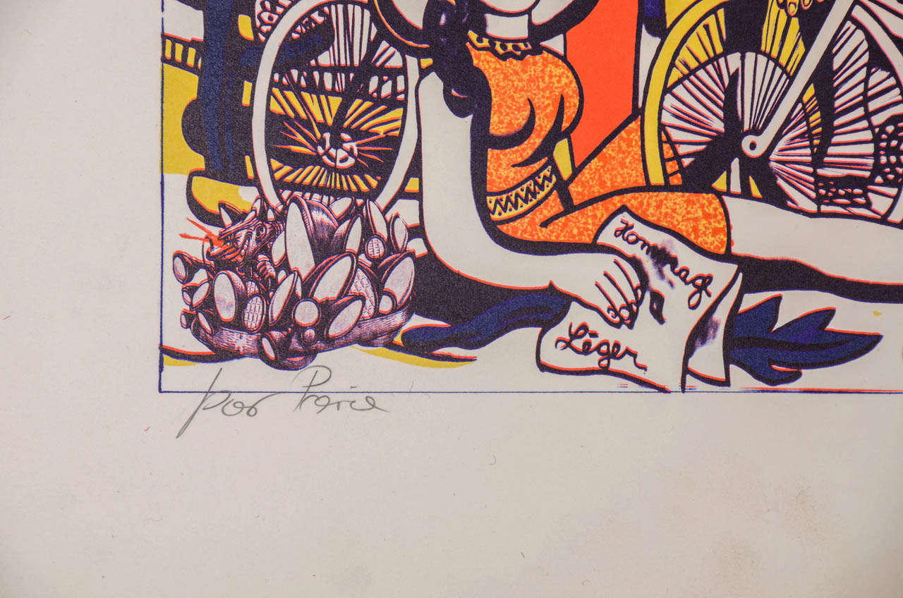 Color Lithograph by Erro In Excellent Condition For Sale In Paris, FR
