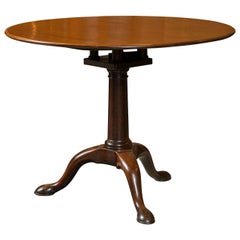 Antique English Mahogany Tilt-Top Table