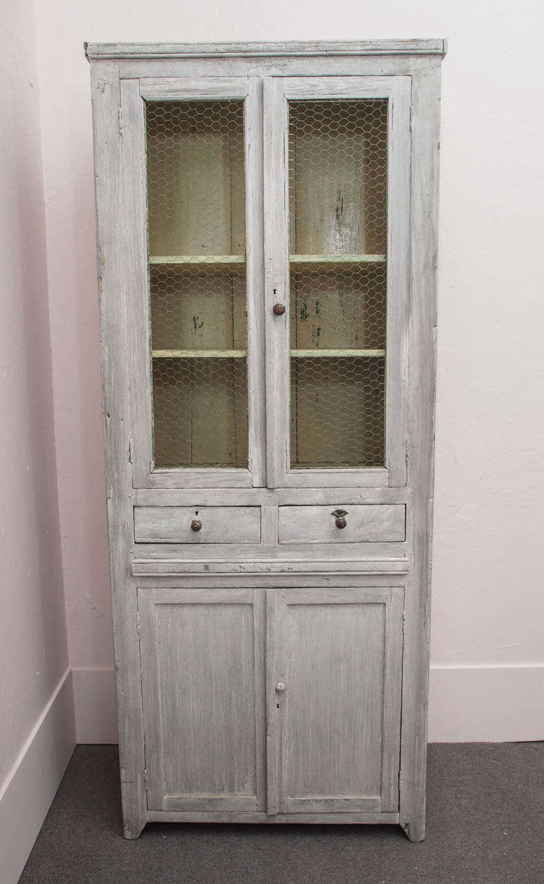 Circa 1920's Rustic Painted Cabinet