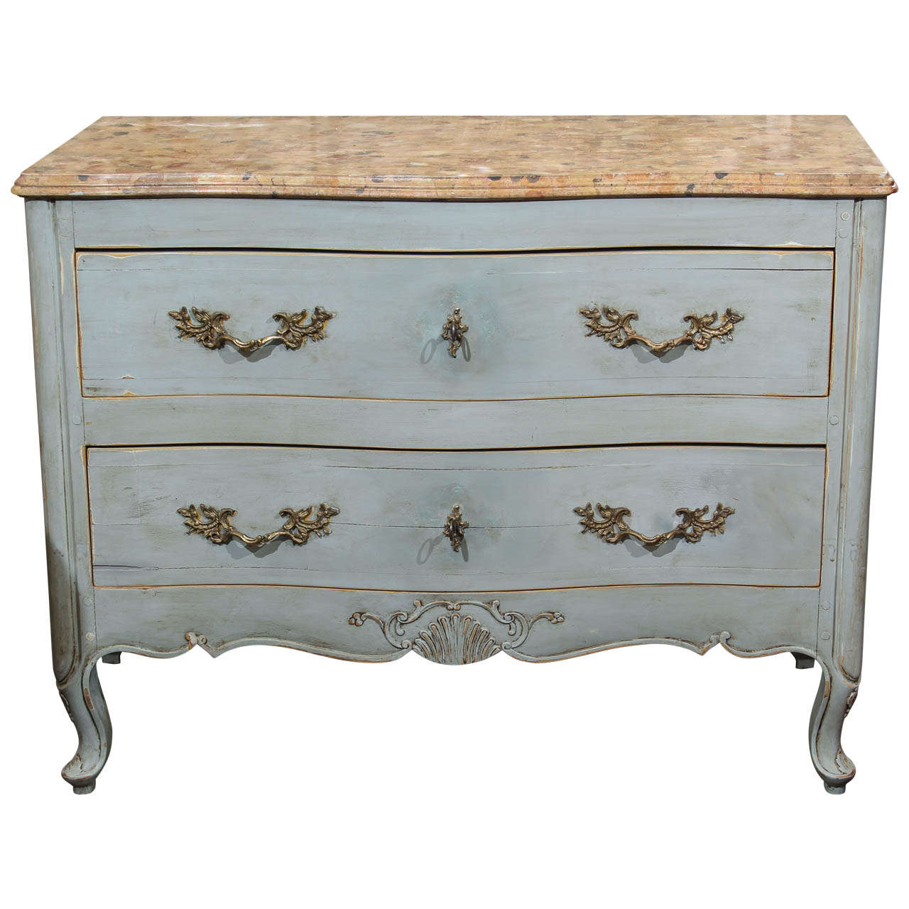 Painted Louis XV Style Chest For Sale