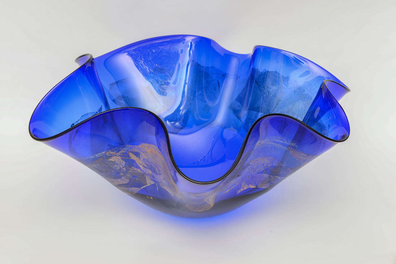 Unusually Larges Murano Centre Piece Bowl by Mauro Becchini In Excellent Condition In West Palm Beach, FL