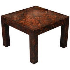 Mid Century Faux Tortoise Side Table 6
