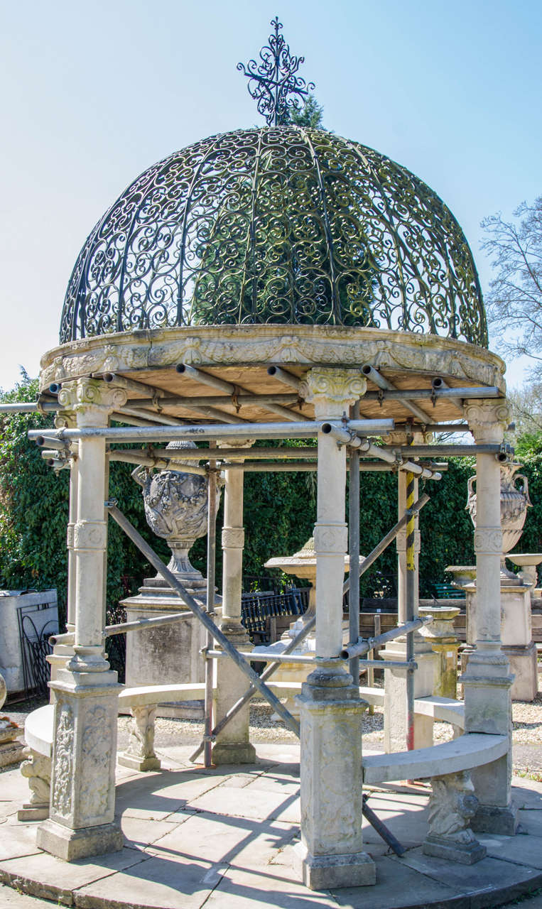 Antique Bath Stone Garden Rotunda from Wentworth Estate
