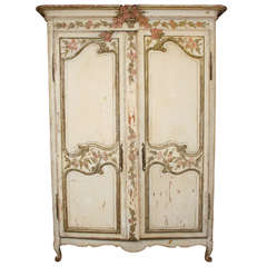  Painted French Wedding Armoire